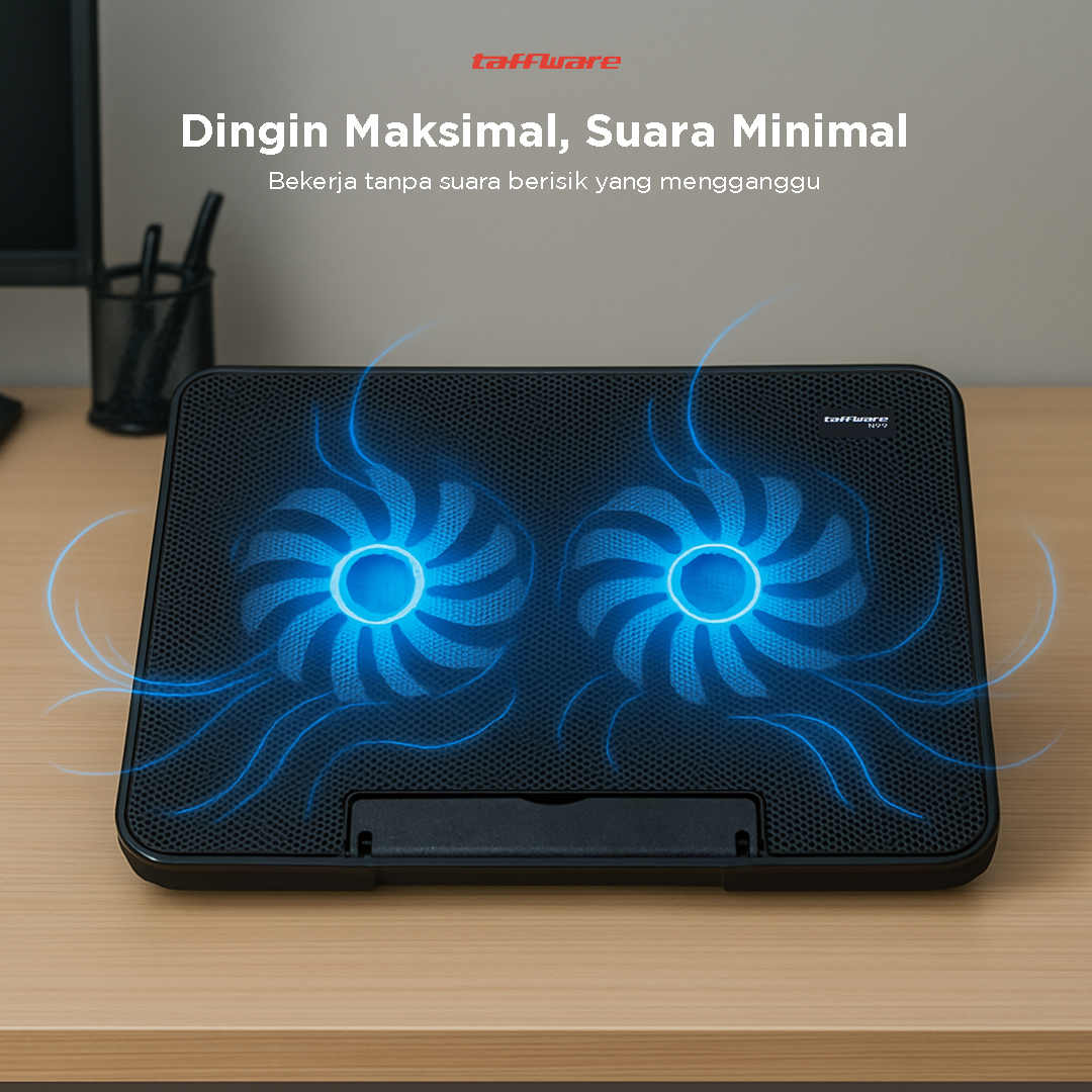 Taffware Cooling Pad Laptop Kipas Pendingin 2 Fan 17 Inch - N99