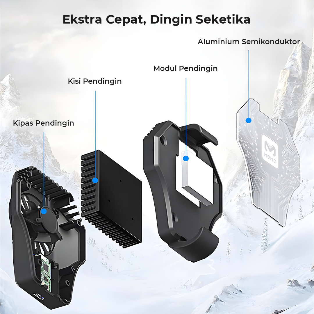 MEMO Smartphone Cooling Fan Wired Kipas Pendingin Radiator Heat Sink - DL01