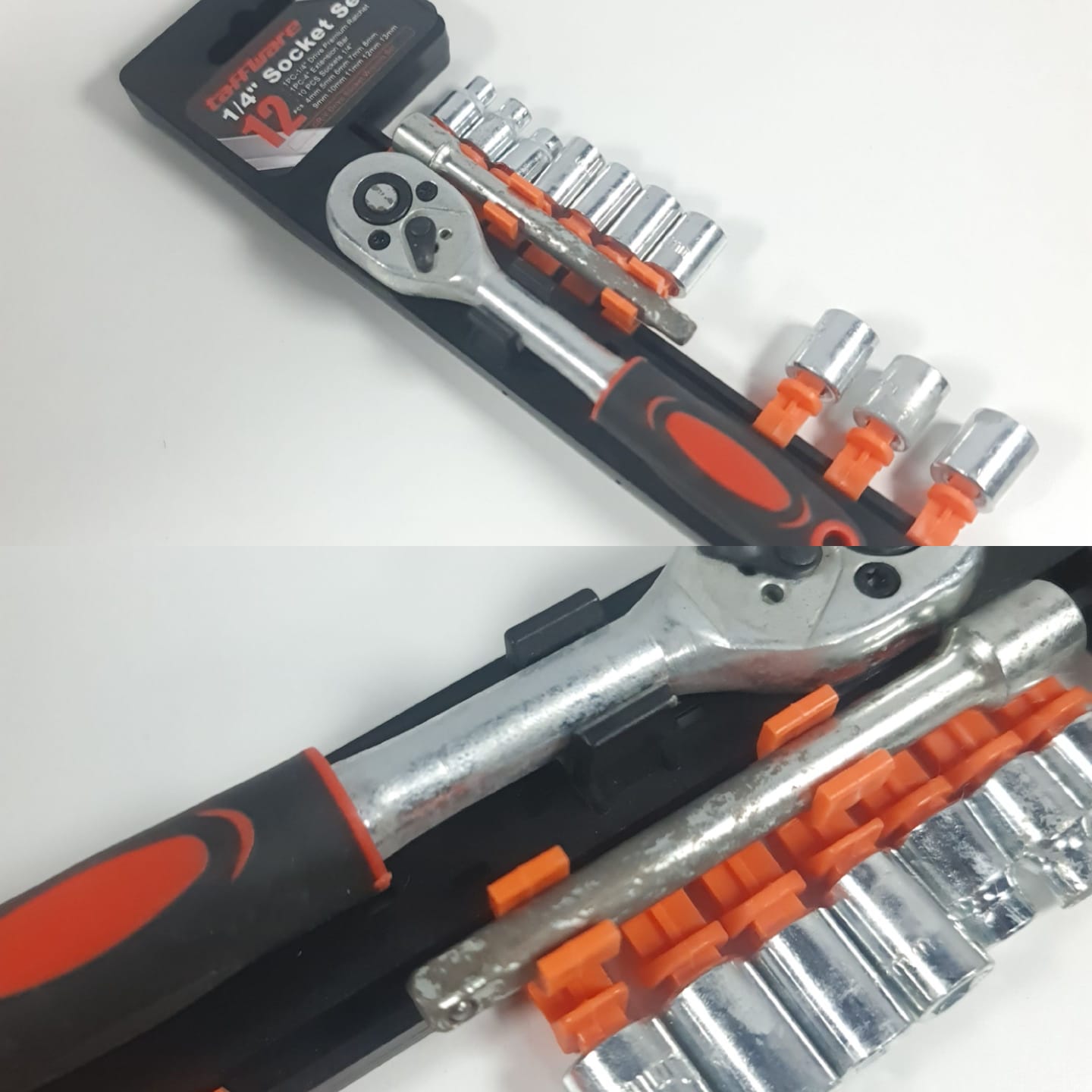 Taffware Set Kunci Shock Ratchet Wrench 1/4 Handle Drive CR-V 12 PCS