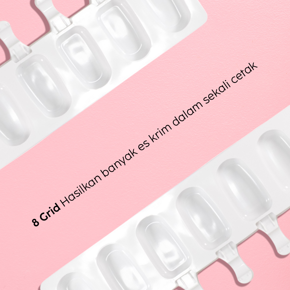 Allforhome Cetakan Es Krim 8 Grid with Popsicle Sticks - JS282