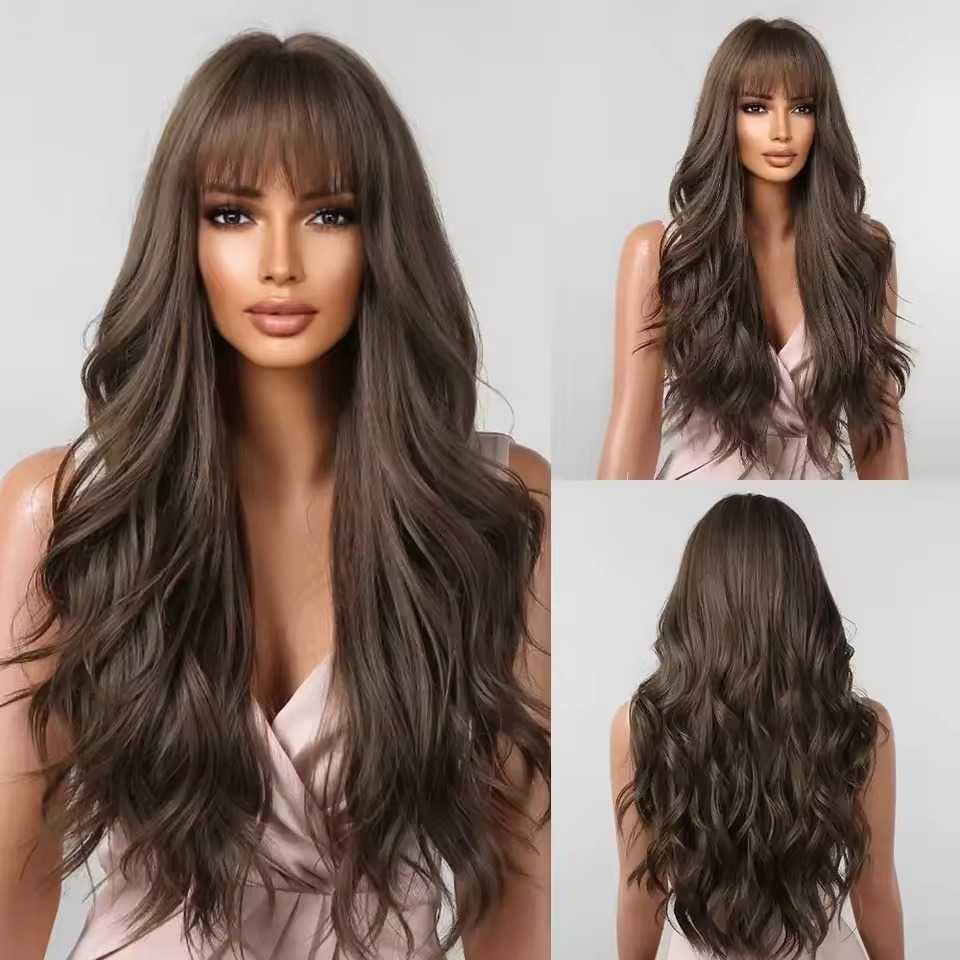 Jual Wig Rambut Palsu Model Bergelombang Besar Panjang 66cm WMO