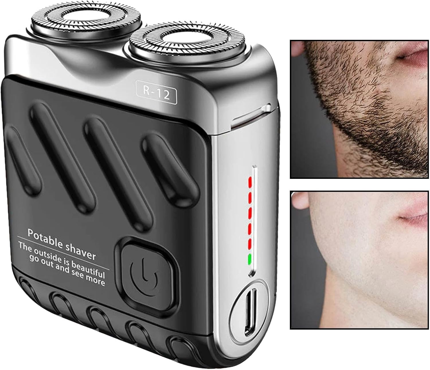 JIS Alat Cukur Kumis Elektrik Portabel Shaver Rotating 2 Blade - R-12