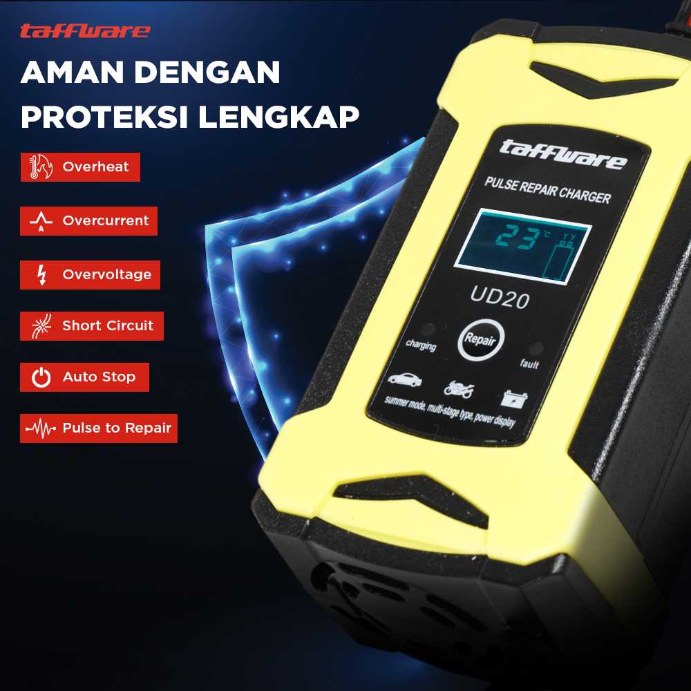 Taffware Venus Charger Aki Mobil Intelligent Battery Charger 12V 6A - UD20 - Gambar 5