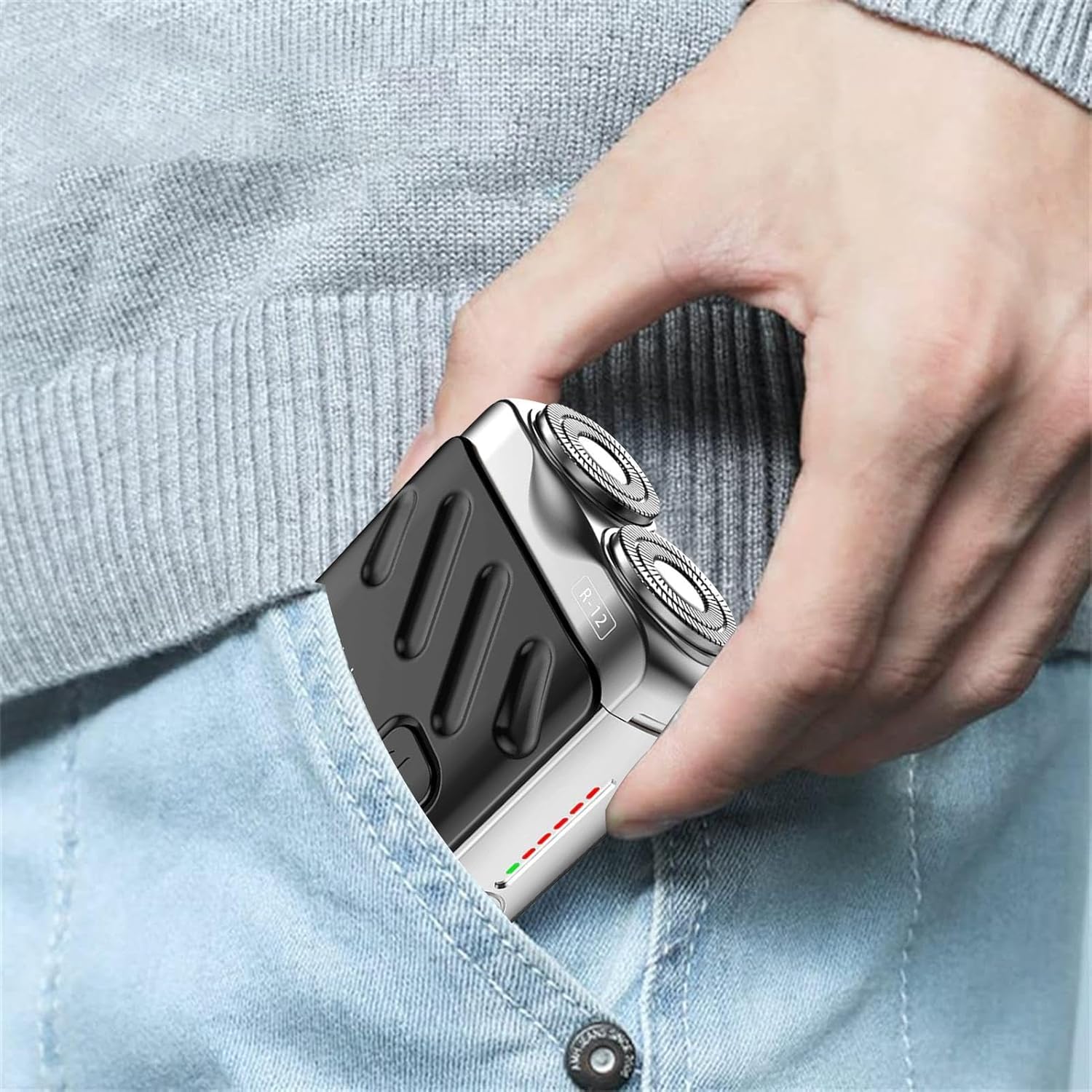 JIS Alat Cukur Kumis Elektrik Portabel Shaver Rotating 2 Blade - R-12