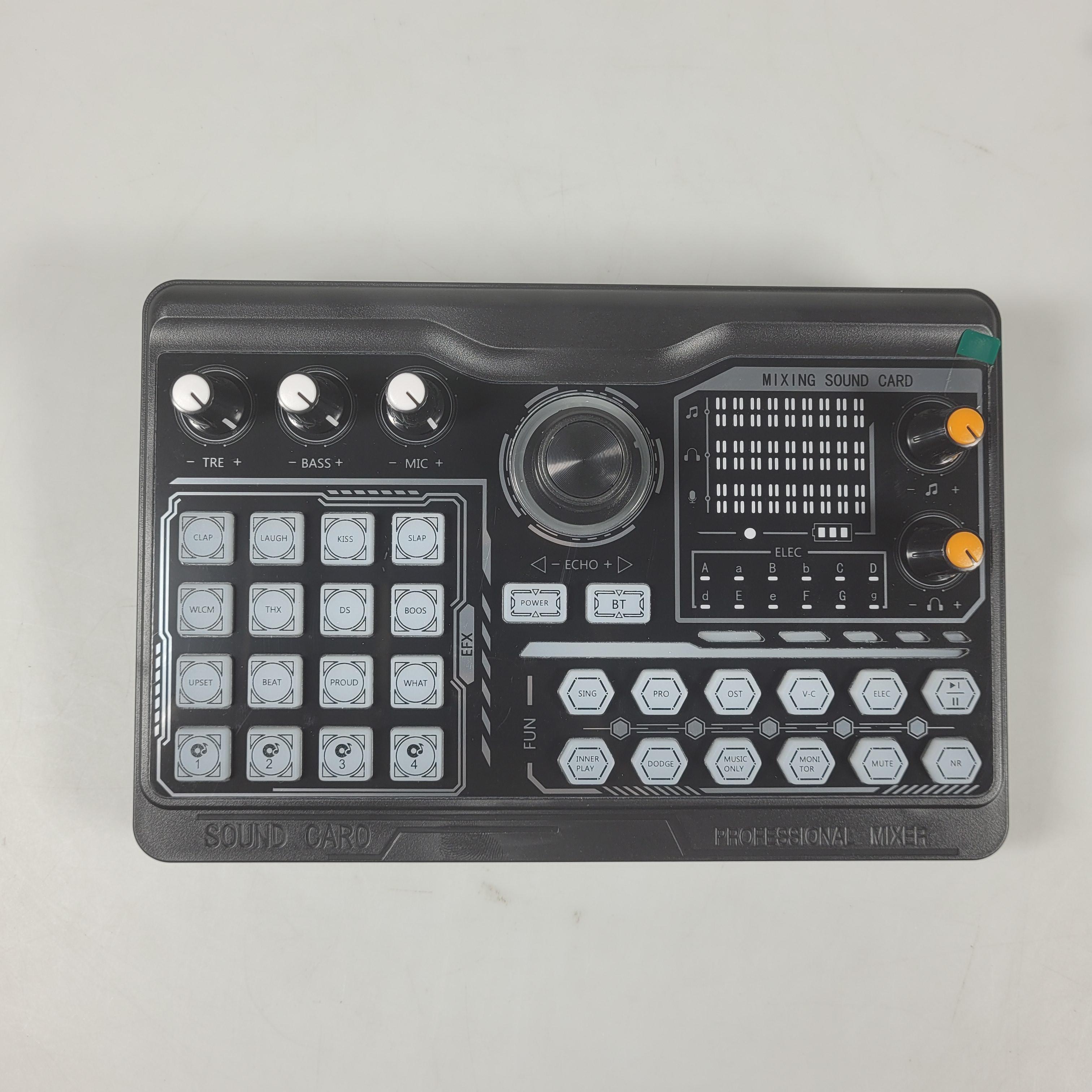 SODIAL Mixer Audio External Sound Card Live Bluetooth 16 Effects - P300