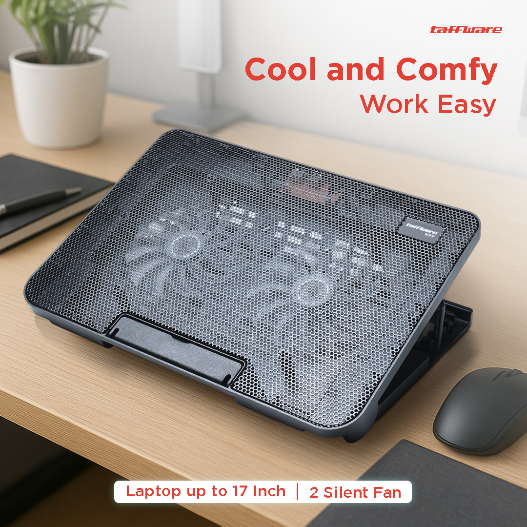 Taffware Cooling Pad Laptop Kipas Pendingin 2 Fan 17 Inch - N99
