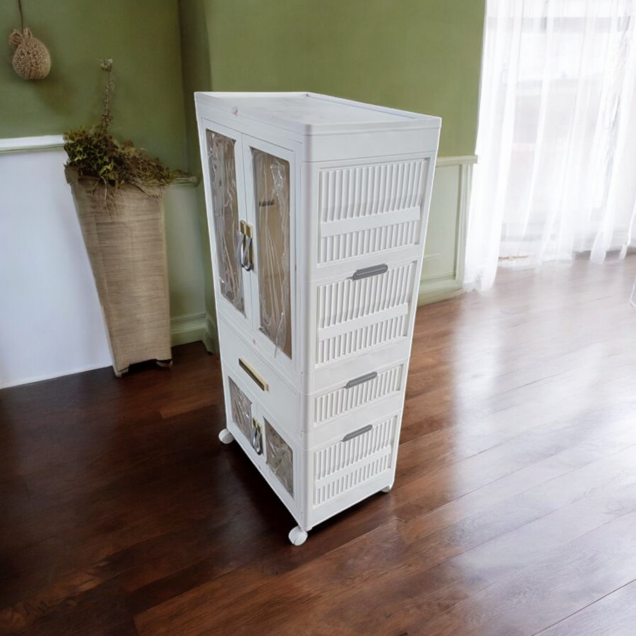 Chexing Lemari Pakaian Minimalis Rak Multifungsi with Drawer - JG2155-1Y-1Z-1C