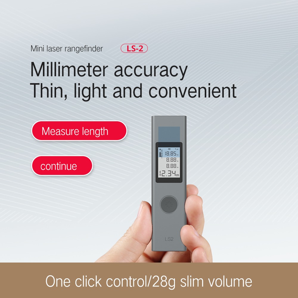 ATuMan Pengukur Jarak Laser Distance Meter Portable Rechargeable 30M - LS2s