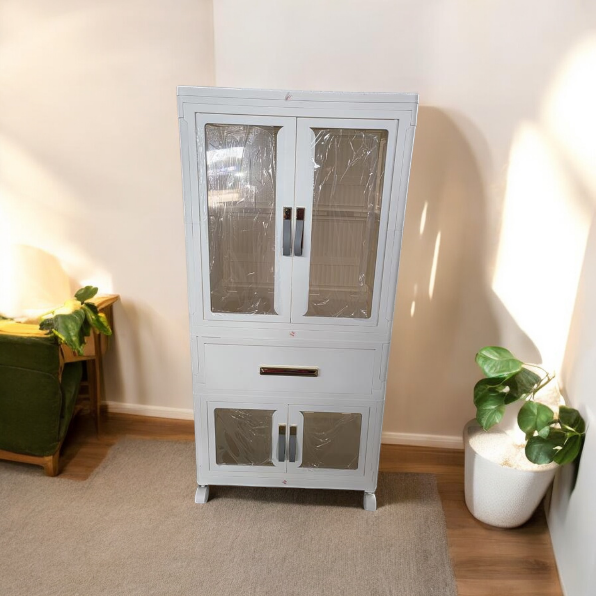 Chexing Lemari Pakaian Minimalis Rak Multifungsi with Drawer - JG2155-1Y-1Z-1C
