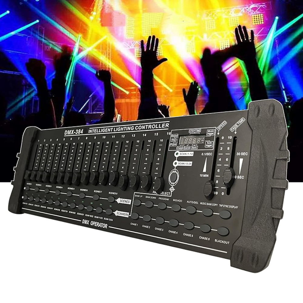 UPIKIT Mixer Lampu Stage Lighting Controller DMX Console DJ 384CH - DMX-384