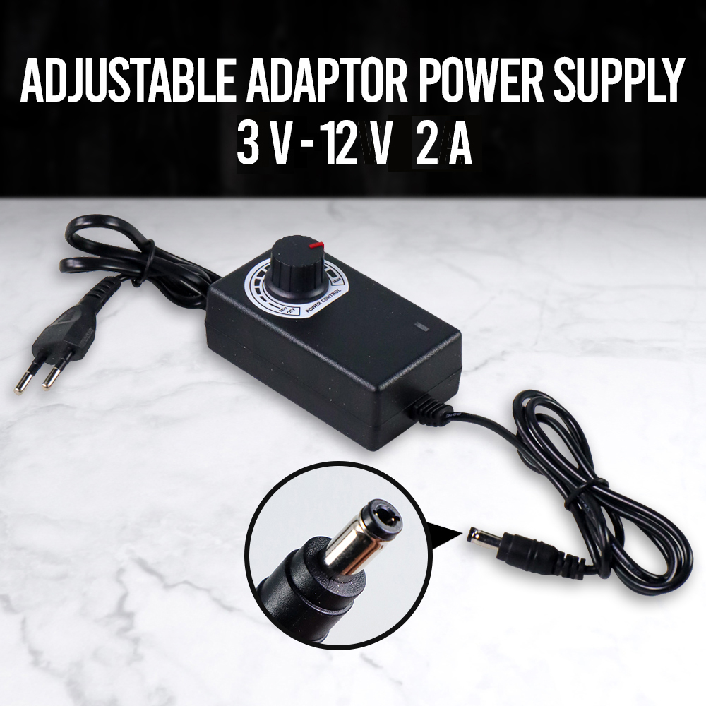 Lincoiah Adaptor Power Supply Converter AC to DC 3V-12V 2A Adjustable - BSK-1220Y