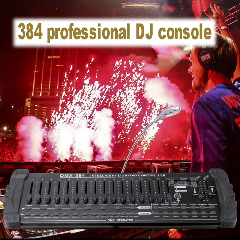UPIKIT Mixer Lampu Stage Lighting Controller DMX Console DJ 384CH - DMX-384