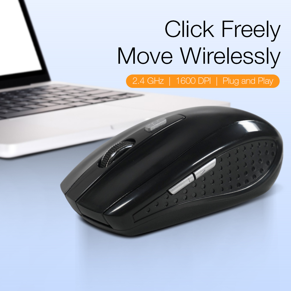 Mouse Wireless Optical 2.4GHz Portable Mini 1600DPI - AA-01