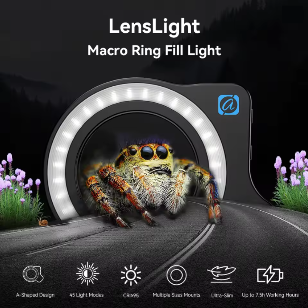APEXEL LensLight Macro Photography Pocket Ring Light - FL26
