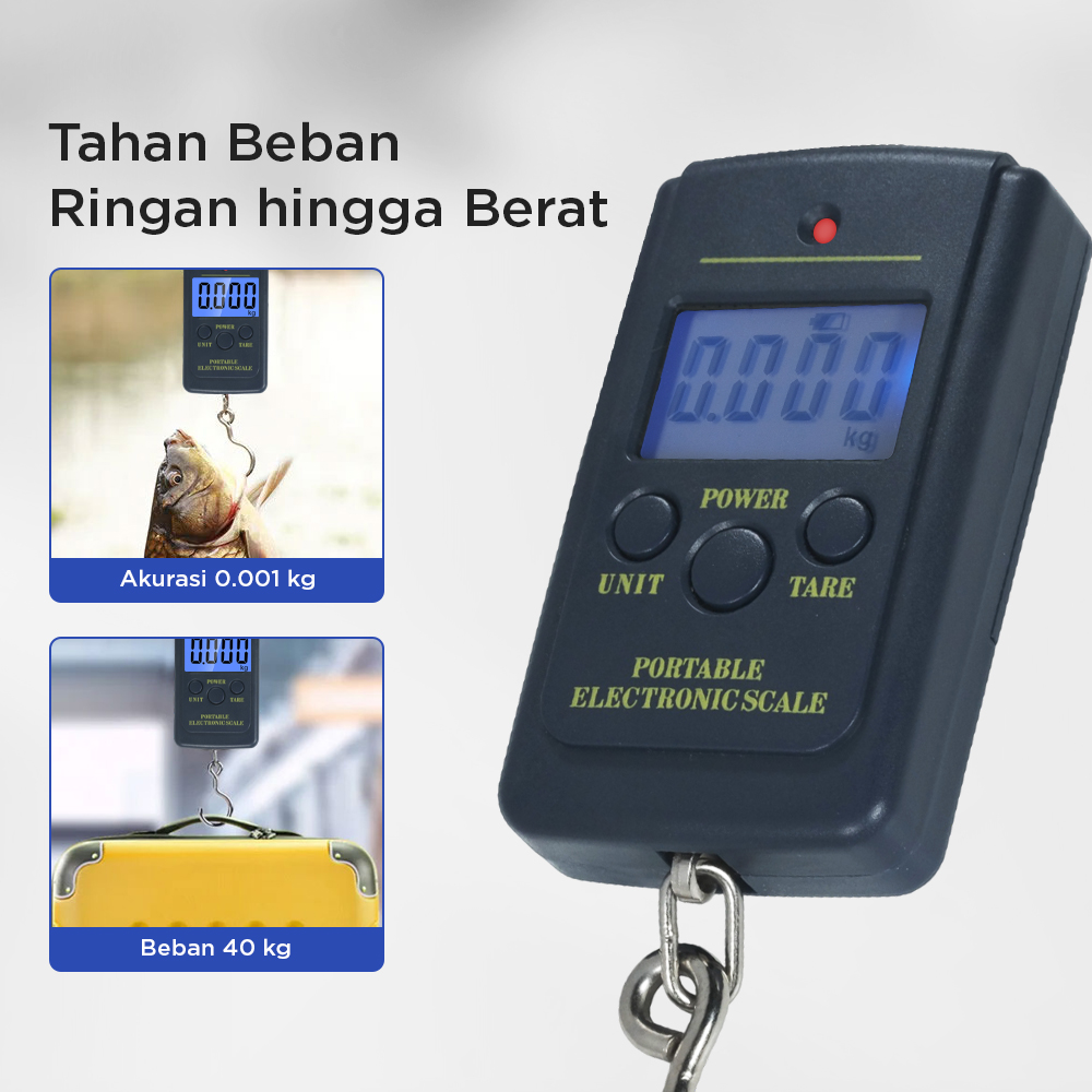 Vastar Timbangan Koper Tas Gantung Digital Scale 40kg 0.001kg - OCS-3