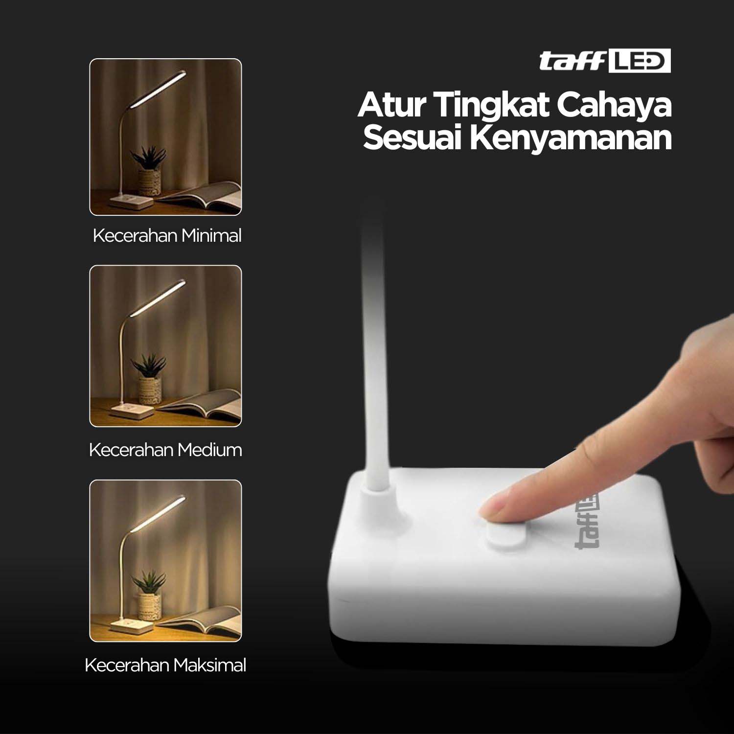TaffLED Lampu Meja Belajar 3in1 Color Desk Lamp 30 LED Plug-in Version - T1901