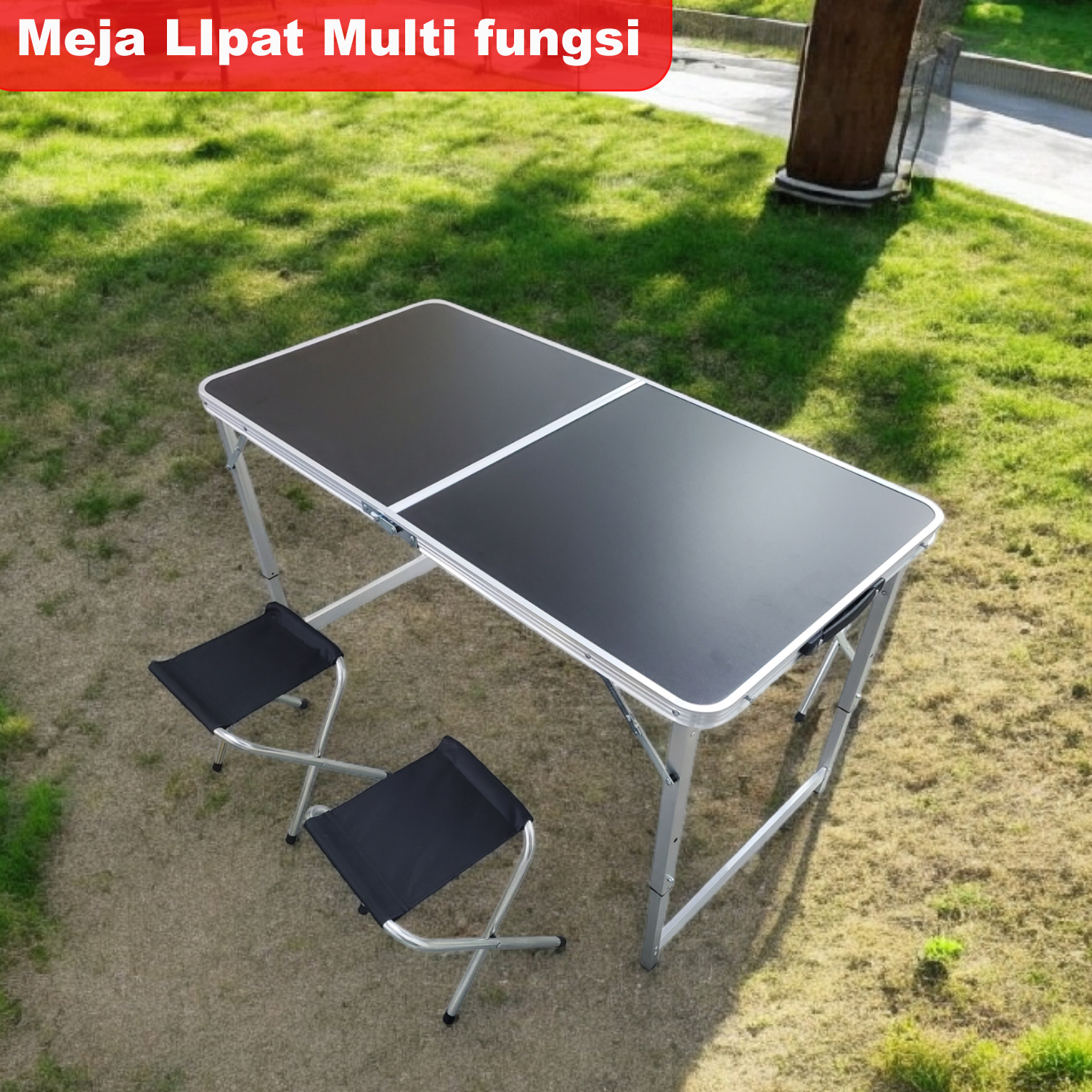Januel Meja Lipat Multifungsi Foldable Picnic Desk With 4 Chair - Jn50