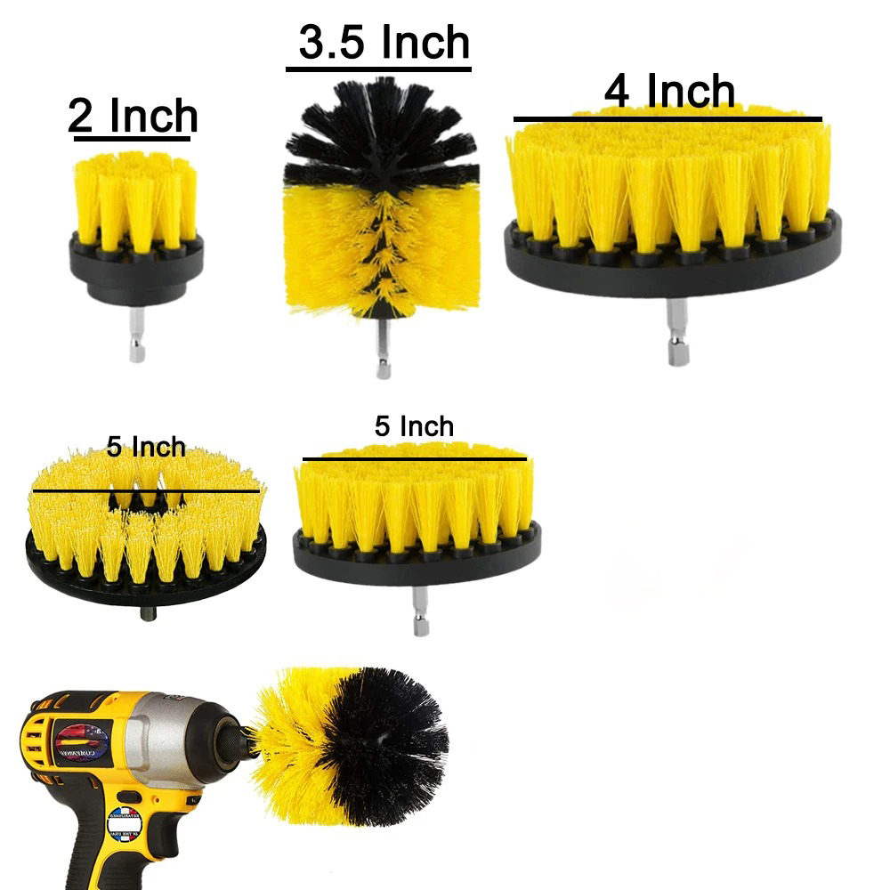 Tress Kepala Sikat Pembersih Bor Car Polisher Drill Kit 5 PCS - INU02