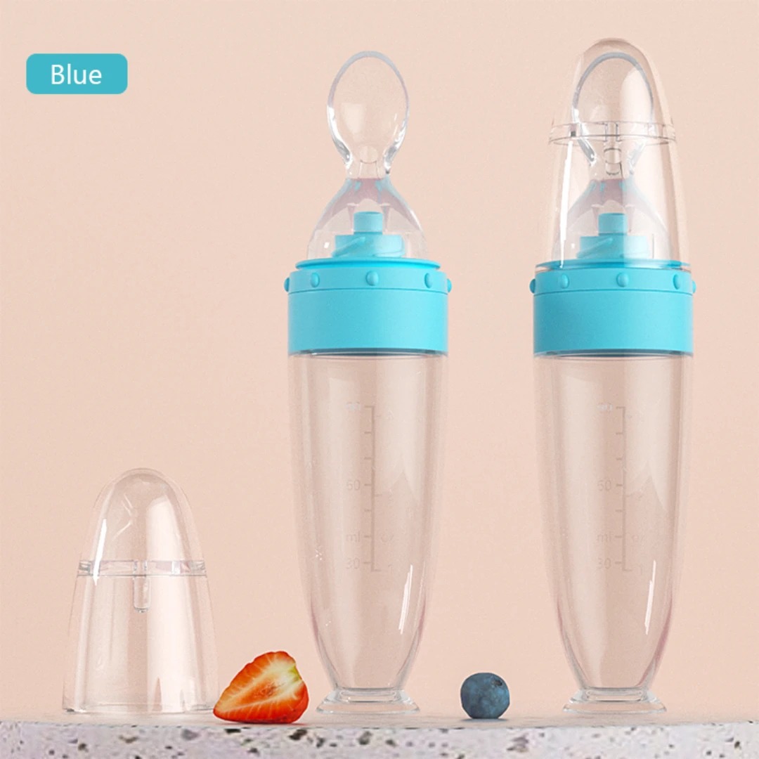 PASSCOOL Botol Sendok Baby Silicone Feeding Spoon Newborn Rice Cereal - PL11