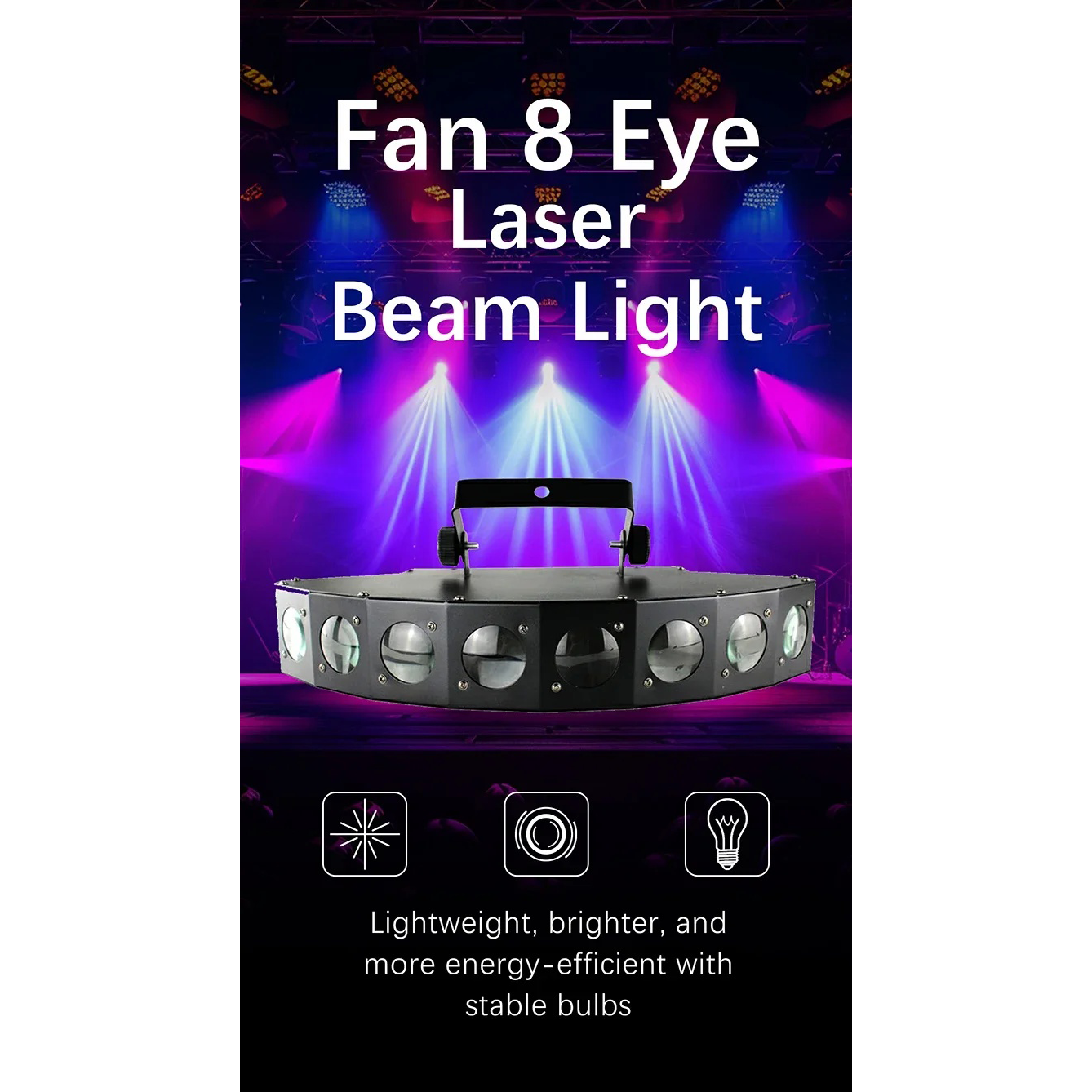 KEMAX Lampu Sorot LED Laser Beam Disco RGBW Dynamic DMX512 - KM36