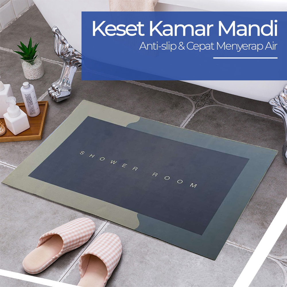 DIATOM Keset Kamar Mandi Anti Slip Absorbent Rectangle 59x39.5cm - DT4