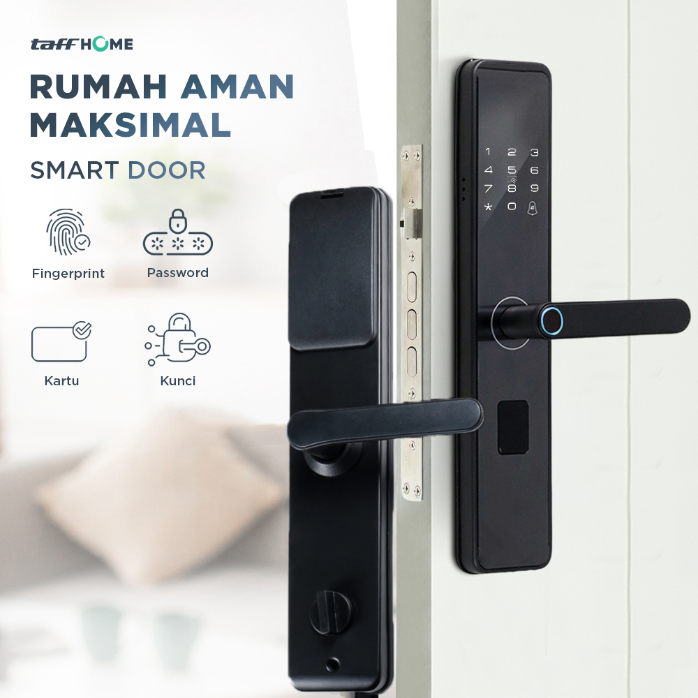 TaffHOME Smart Door Lock Fingerprint Password Card Alarm - S203