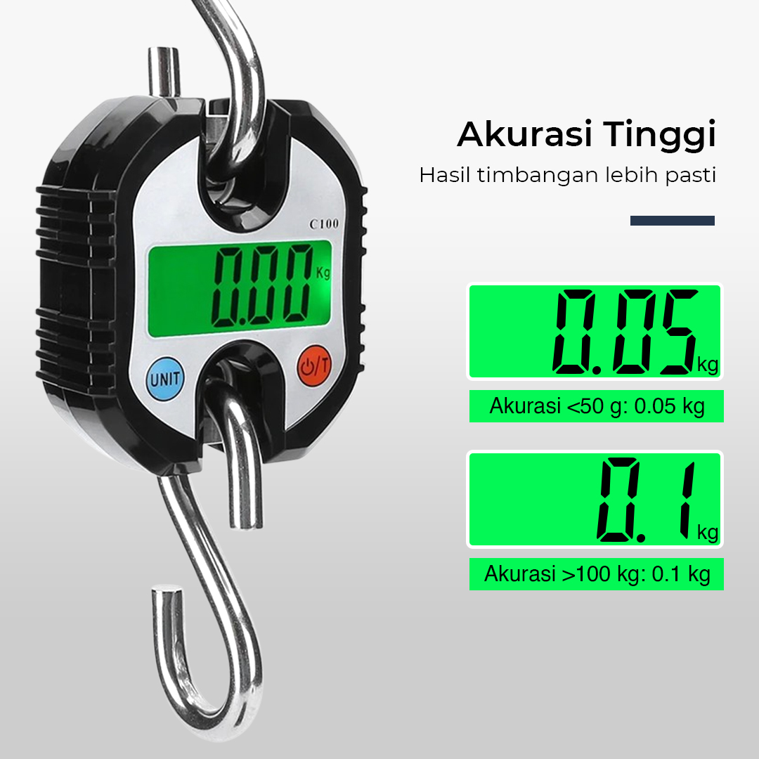 WeiHeng Timbangan Koper Tas Gantung Digital Scale 150kg 0.05-0.1kg - WH-C100