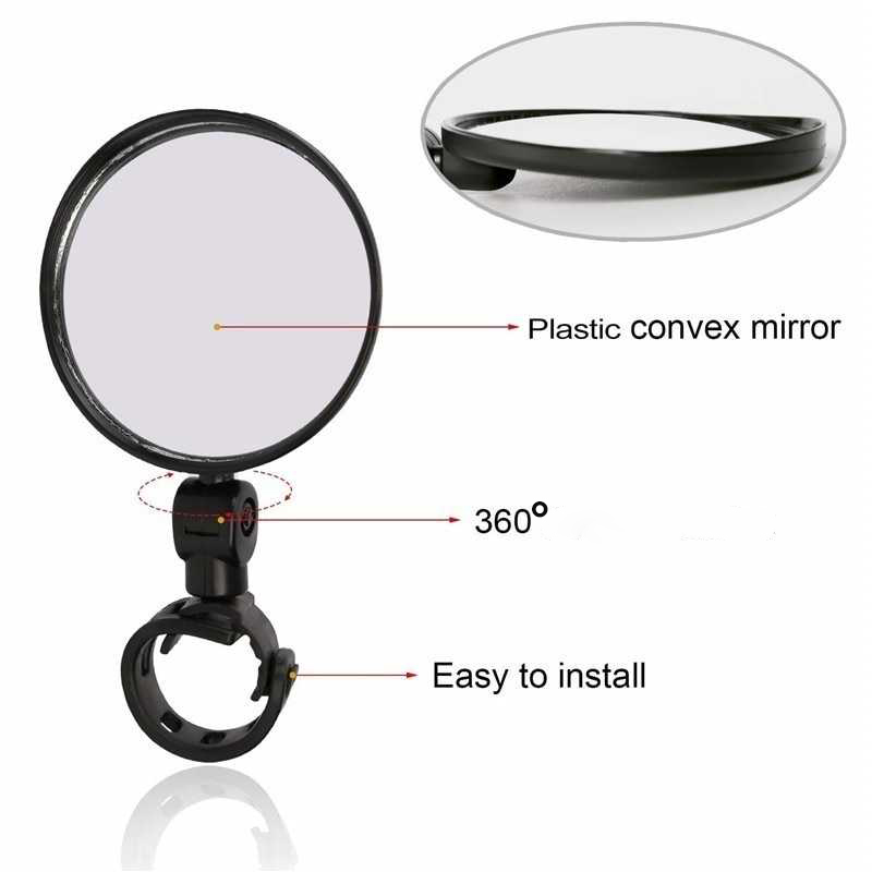 TaffSPORT Kaca Spion Sepeda Bike Blindspot Rearview 360 Derajat 1 PCS - HF00954