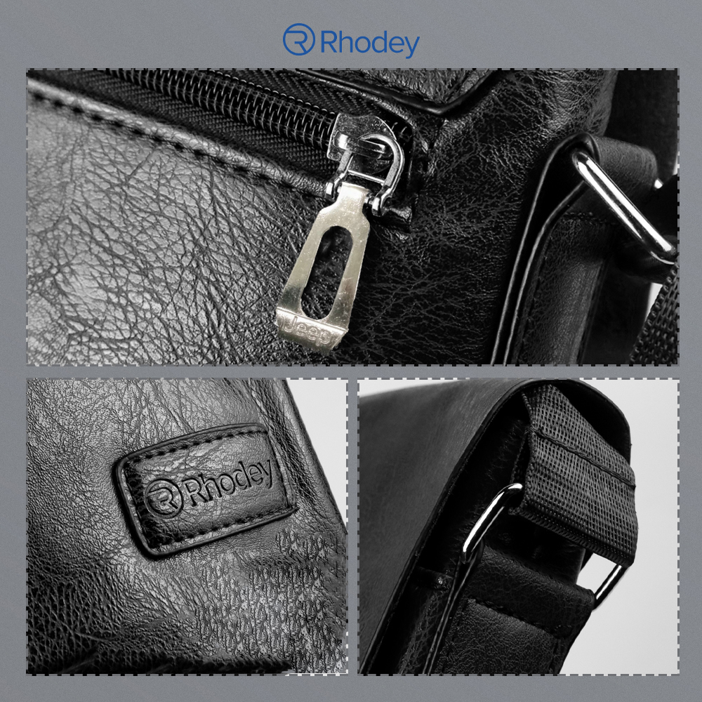 Rhodey Tas Selempang Bisnis Pria Elegant Messenger Bag PU Leather - 9906