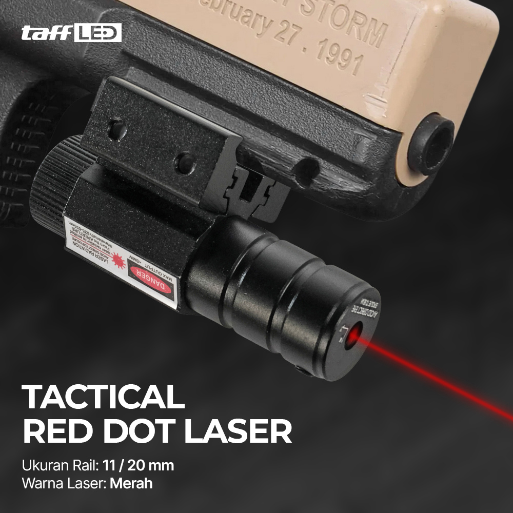 TaffLED Tactical Red Dot Laser Gun Mount Airsoft Rifle 11/20mm - HJ11