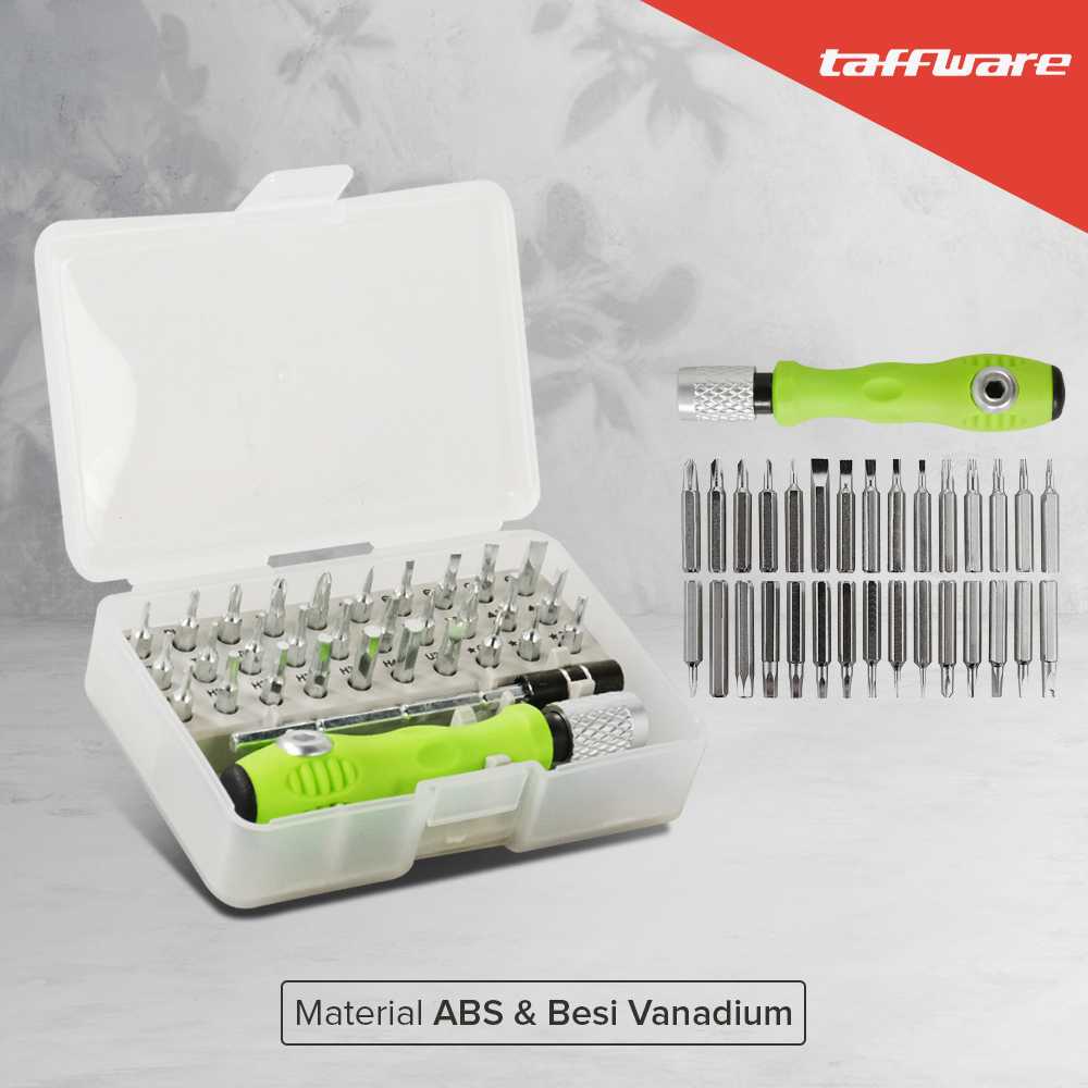 Jual Taffware Obeng Set 32in1 Magnetic Screwdrivers Tool for