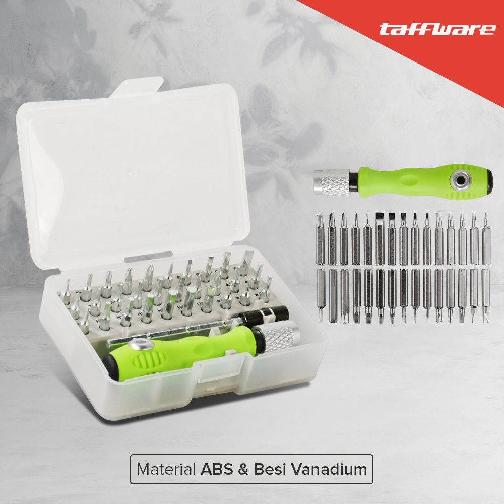 Taffware Obeng Set 32in1 Magnetic Screwdrivers Tool for Smartphone - 7089C
