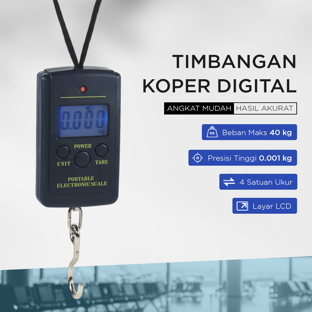 Vastar Timbangan Koper Tas Gantung Digital Scale 40kg 0.001kg - OCS-3