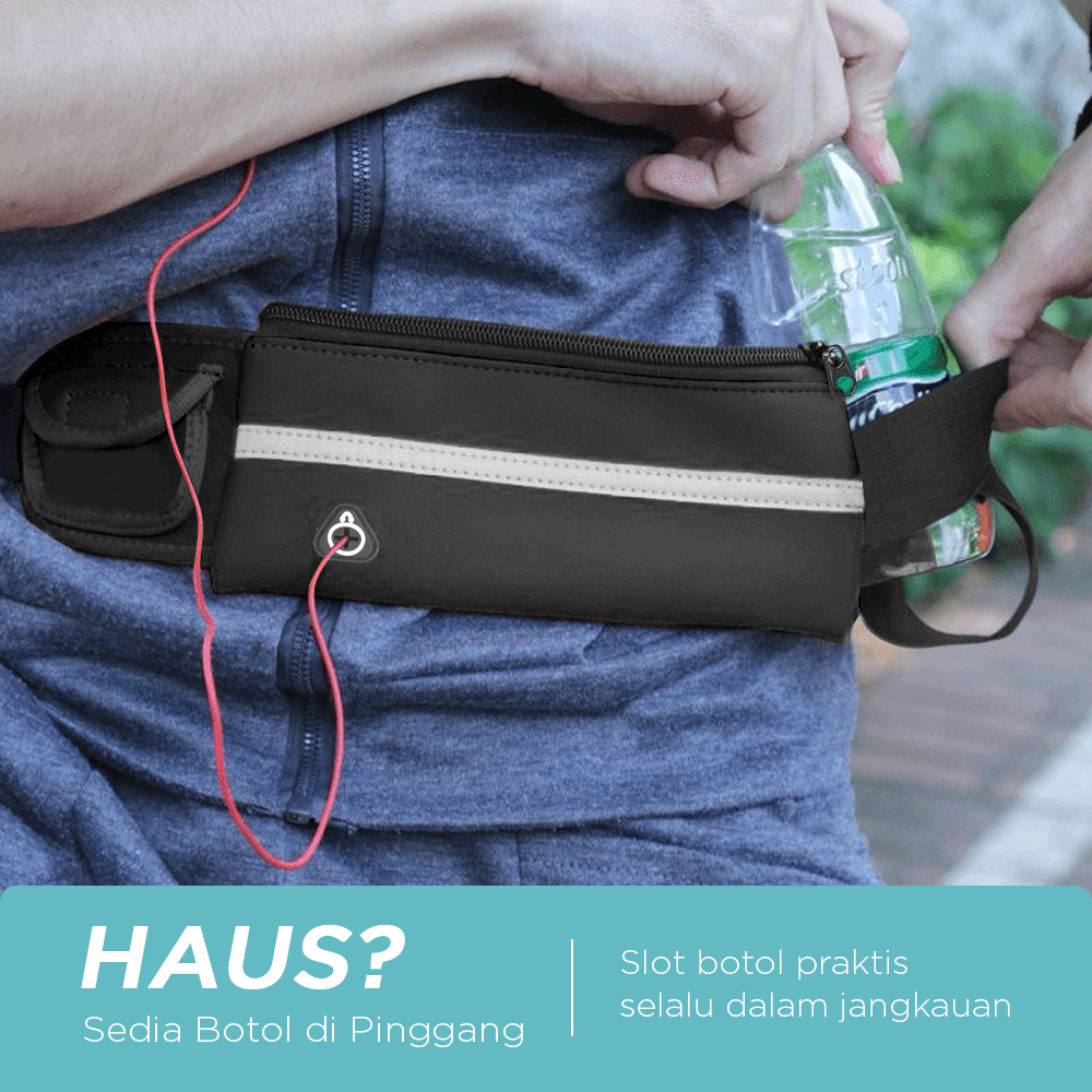 Doolland Tas Pinggang Olahraga Lari Waterproof Running Waist Bag - RUN052