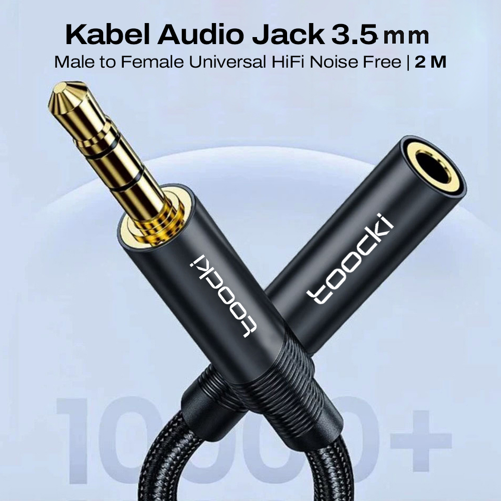 Toocki Kabel Audio Jack 3.5mm Male to Female Universal HiFi Noise Free - TYPX2-MY