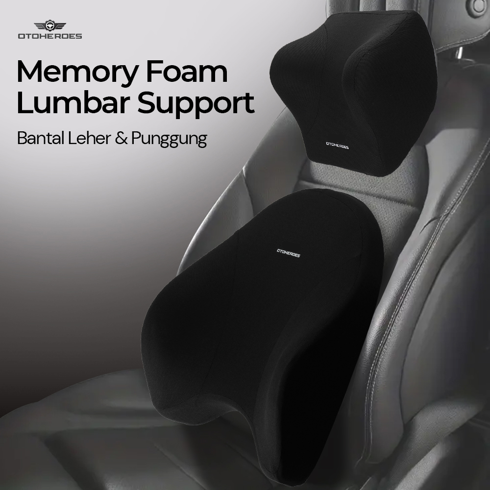 OTOHEROES Set Bantal Mobil Leher Punggung Lumbar Support Seat Cushion - MG-2287