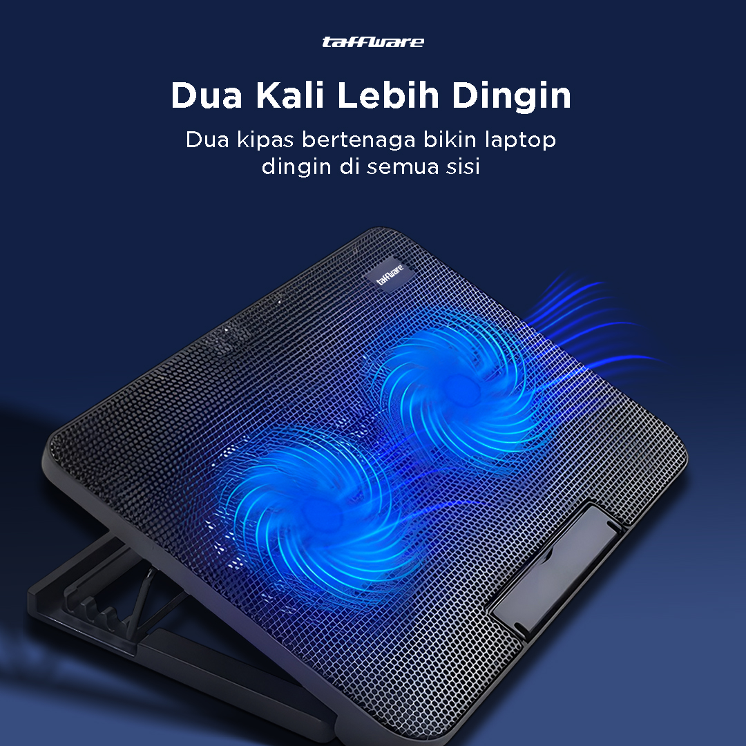 Taffware Cooling Pad Laptop Kipas Pendingin 2 Fan 17 Inch - N99