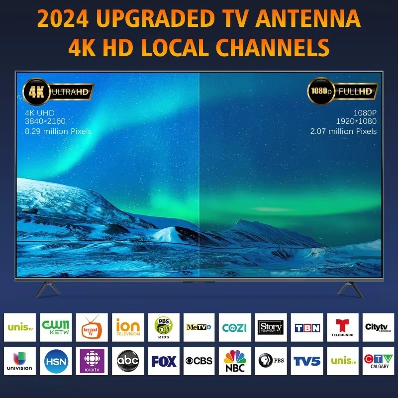 VUELVE Antena TV Digital Indoor DVB-T2 HD 4K 25dBi Female Plug - AN-2035