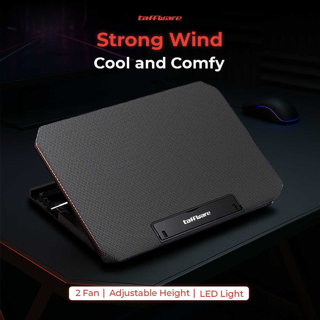 Taffware MC Cooling Pad Laptop Kipas Pendingin Stand 2 Fan 17 Inch - Q100