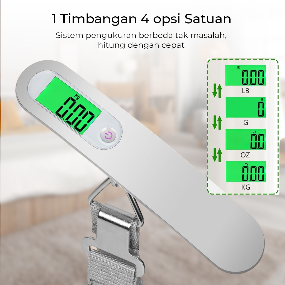 KBT Timbangan Koper Tas Digital Luggage Scale 50kg 0.005-0.10kg - QCS-16