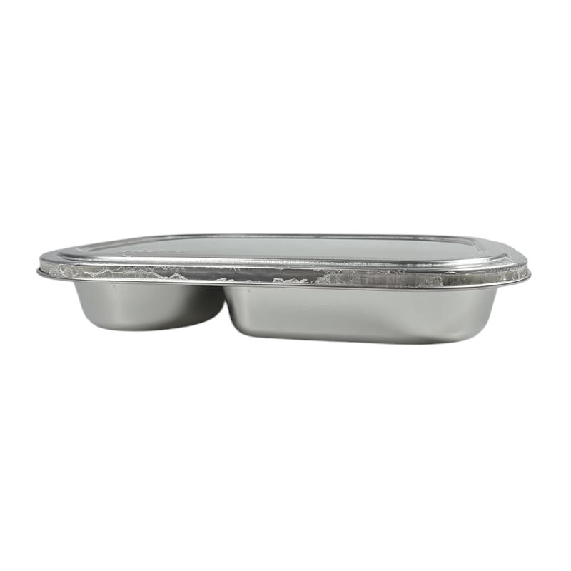 Januel Piring Makan Fast Food Tray Container Stainless Steel 5 Grid - Jn72