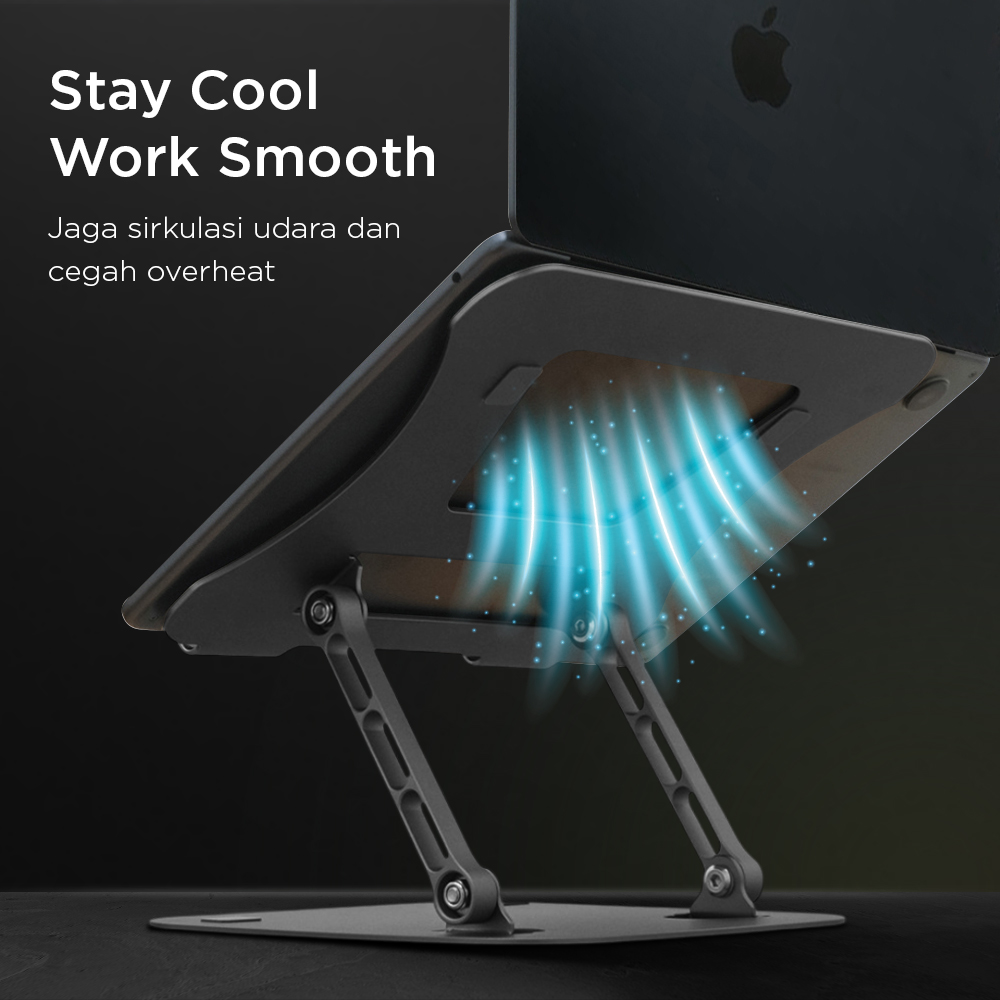 TWISTER Laptop Stand Foldable Adjustable N16 Carbon Steel 10-17.3 Inch - TS10