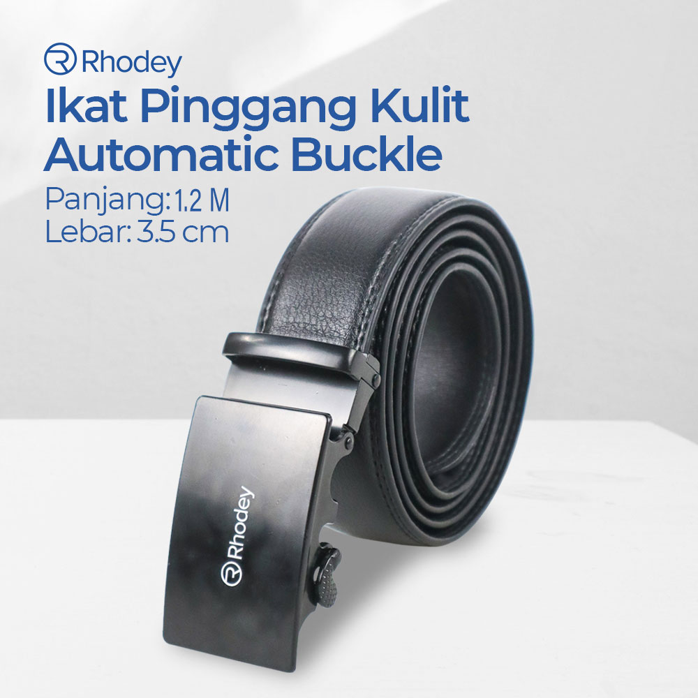 Rhodey Tali Ikat Pinggang Kulit PU Luxury dengan Automatic Buckle - GSPR