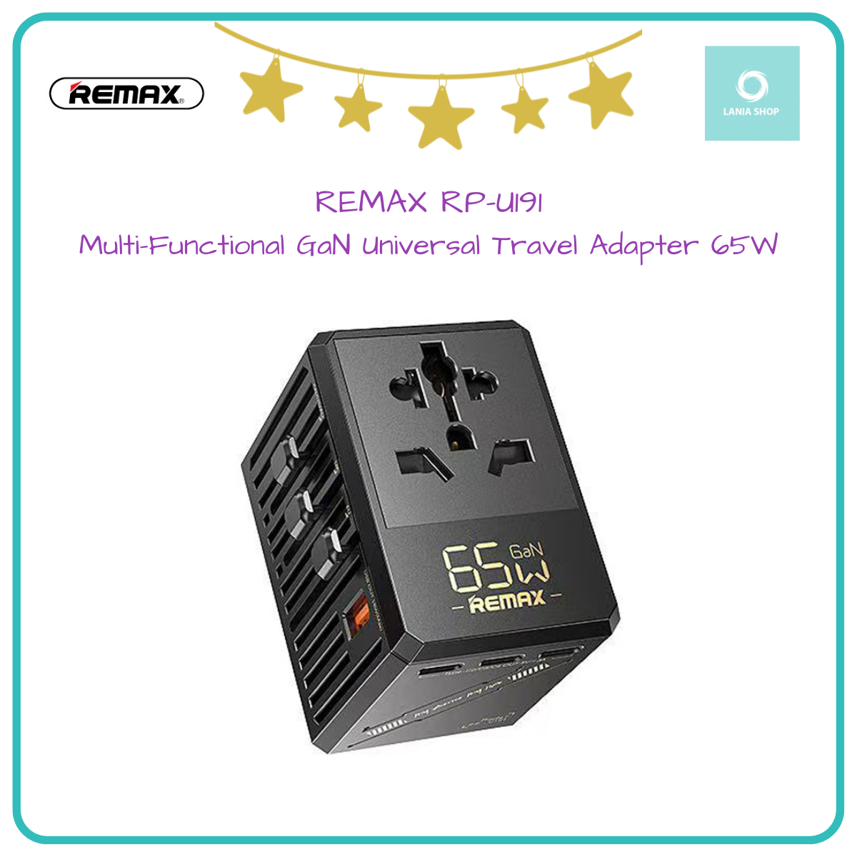 Jual REMAX RP-U191 - Multi-Functional GaN Fast Charger - | Jakmall.com