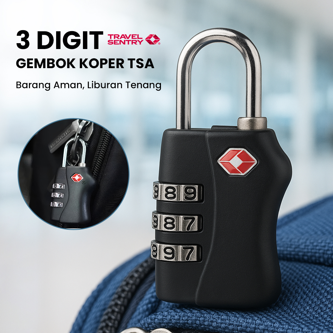 CJSJ Gembok Koper Angka 3 Digit Suitcase Password TSA Lock - TSA-338