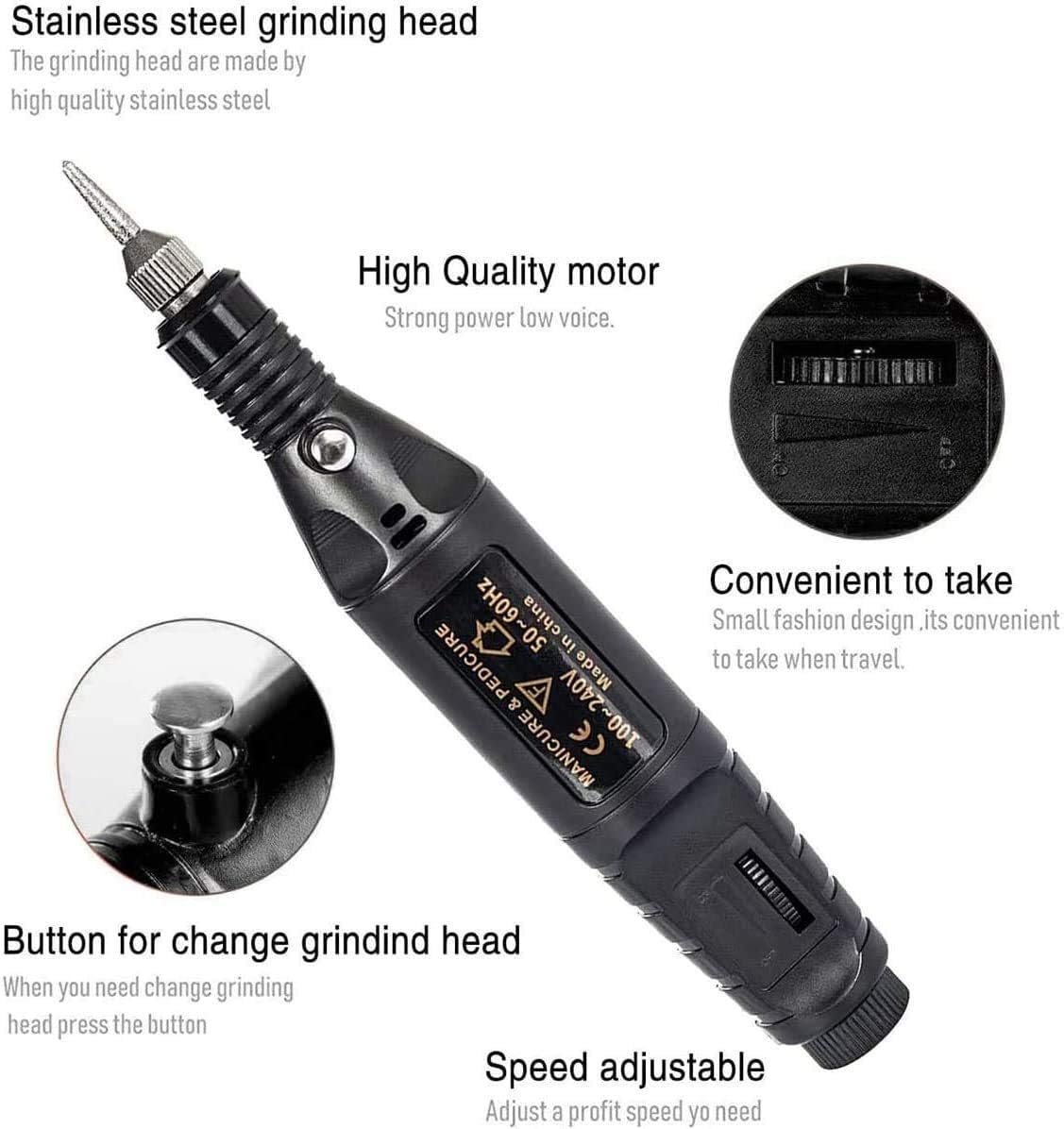 XINGWEIQIANG Alat Kikir Kuku Elektrik Nail Polish Drill Machine USB - XI-166