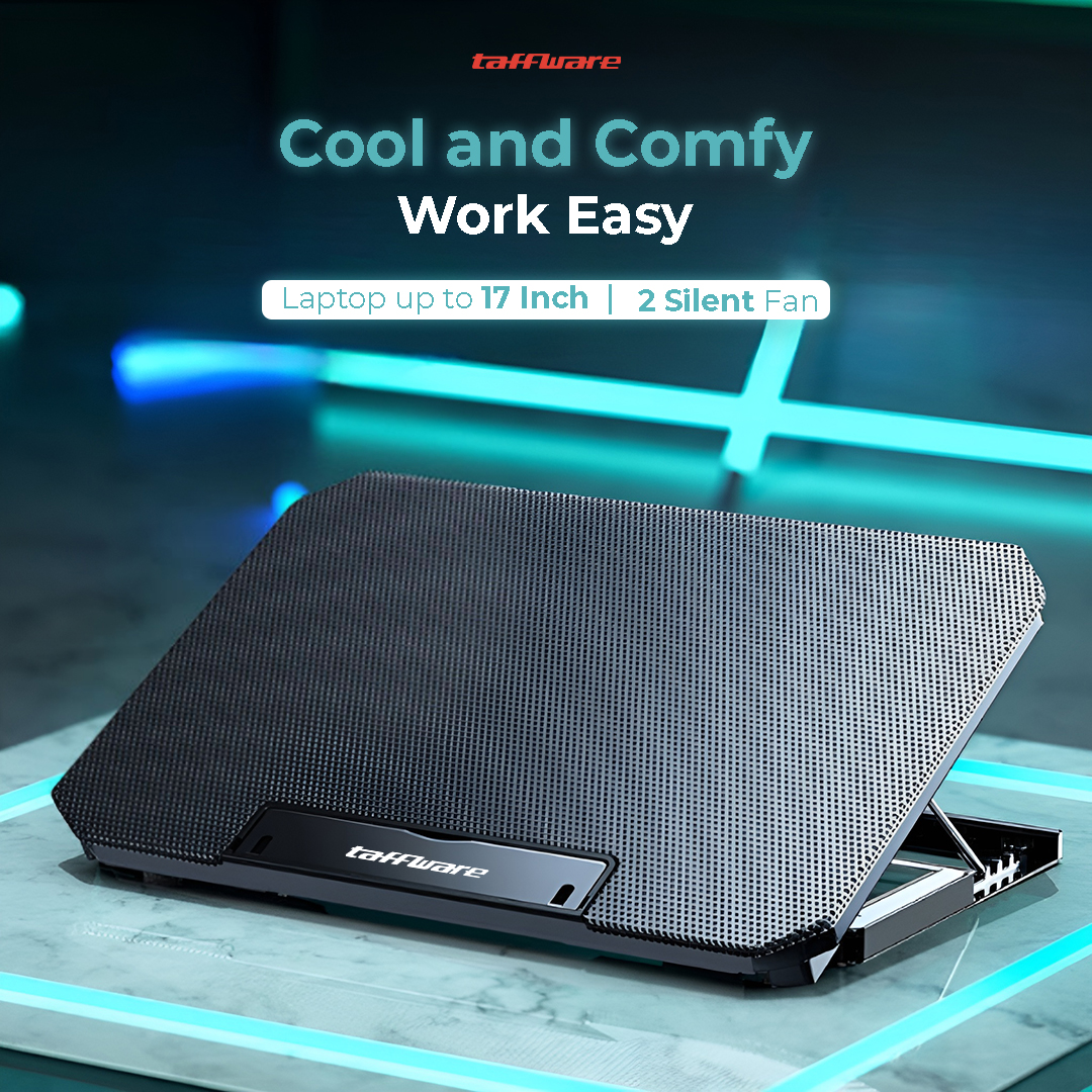 Taffware Cooling Pad Laptop Kipas Pendingin 2 Fan 17 Inch - Q100