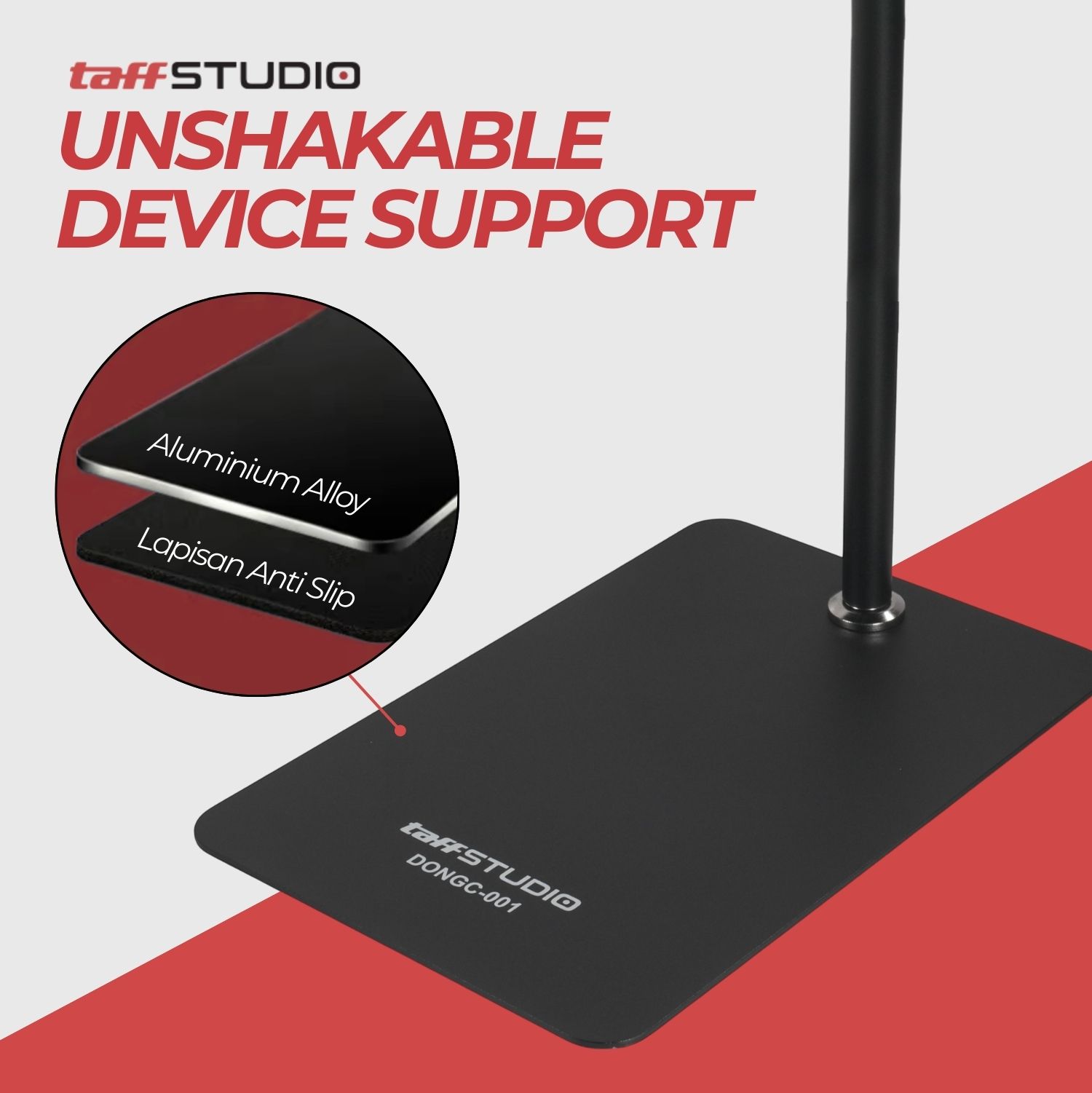 TaffSTUDIO Floor Stand Lazypod Smartphone iPad Tablet Holder 134cm - DONGC-001