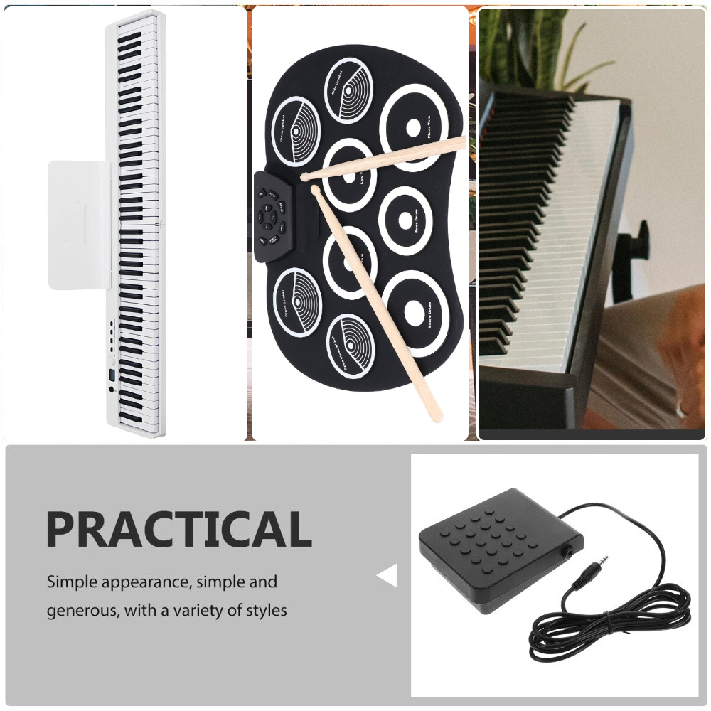 GOOJODOQ Pedal Sustain Damper Piano Keyboard Controller MIDI 3.5mm - PL-01B