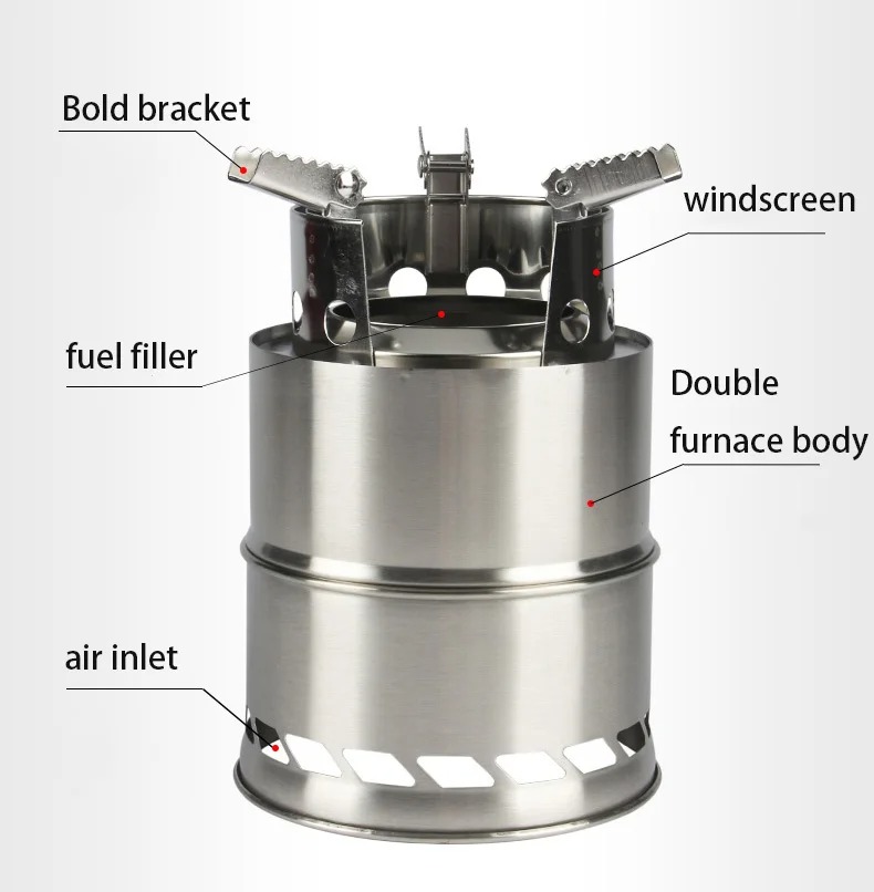 WIKOGER Kompor Portable Tungku Arang Kayu Outdoor Camping Stove - WK-13
